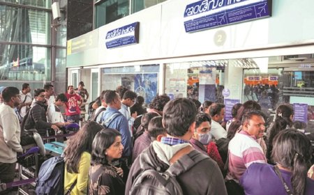 दिल्ली एयरपोर्ट पर इंडिगो की सभी डोमेस्टिक फ्लाइट्स रात 12 बजे तक रद्द, हजारों यात्री फंसे